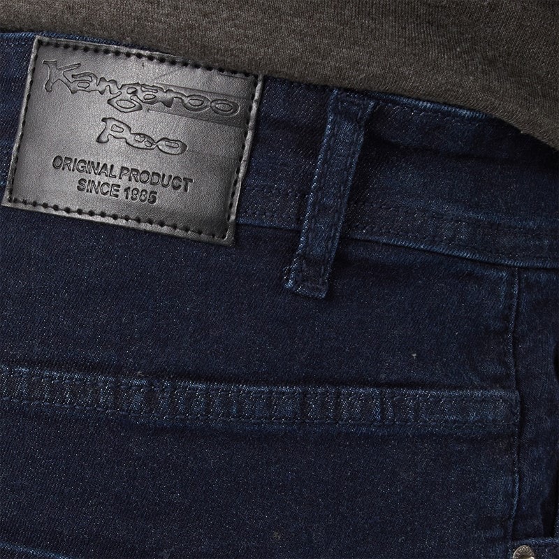 Kangaroo Poo Mens Stretch Straight Fit Jeans Blue Black - Image 3