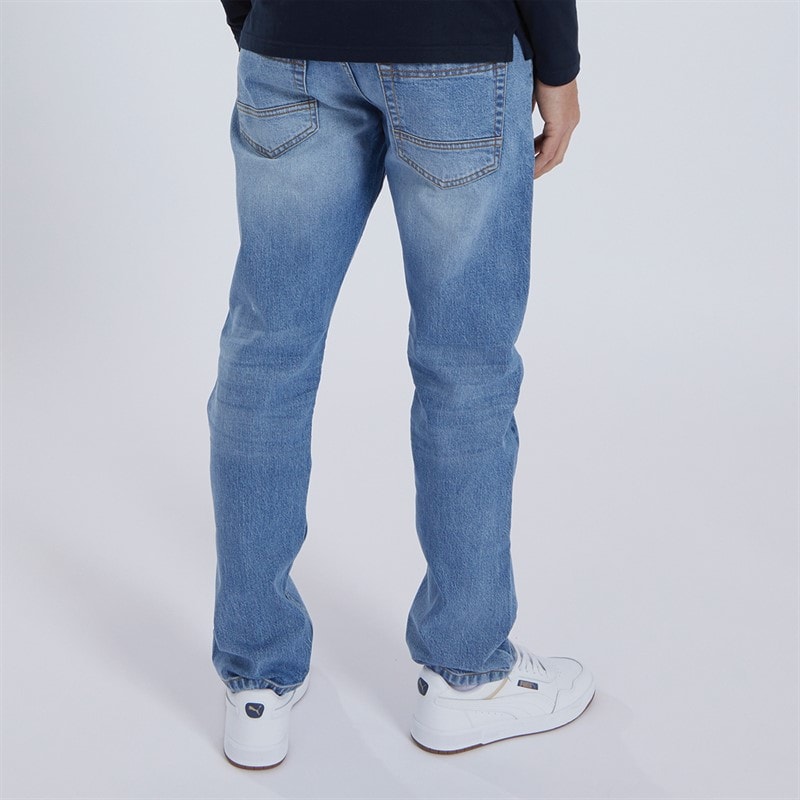 Kangaroo Poo Mens Stretch Straight Fit Jeans Light Blue - Image 2