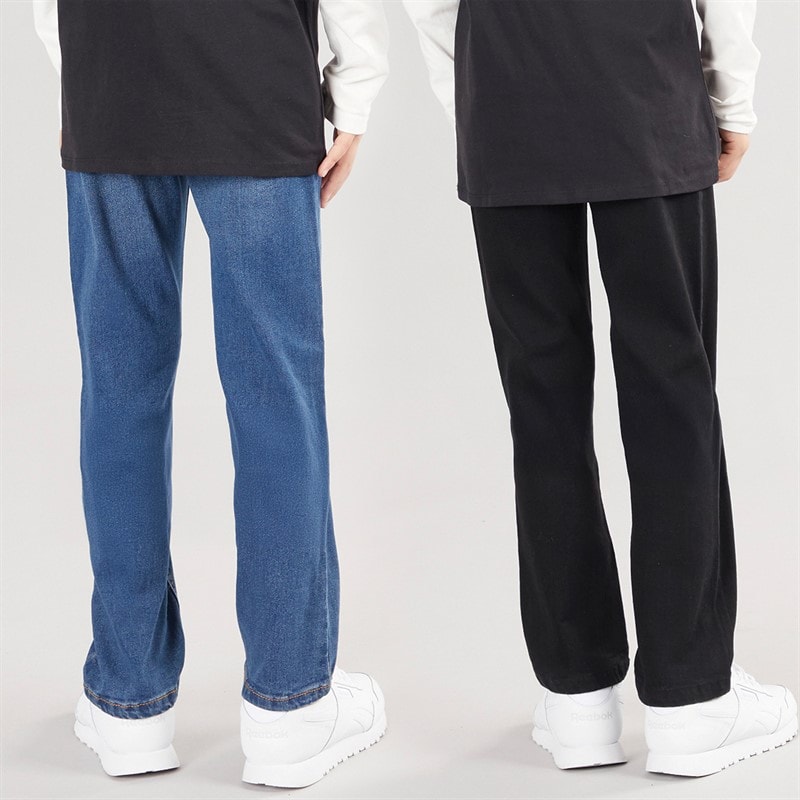 Kangaroo Poo Boys Two Pack Straight Fit Jeans Mid Wash/Black - Image 2