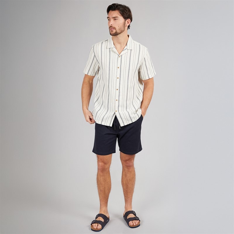Kangaroo Poo Mens Elasticated Waist Chino Shorts Navy - Image 3