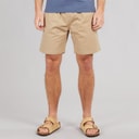 Kangaroo Poo Mens Elasticated Waist Chino Shorts Stone