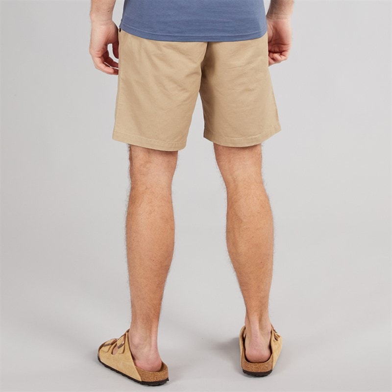 Kangaroo Poo Mens Elasticated Waist Chino Shorts Stone - Image 2