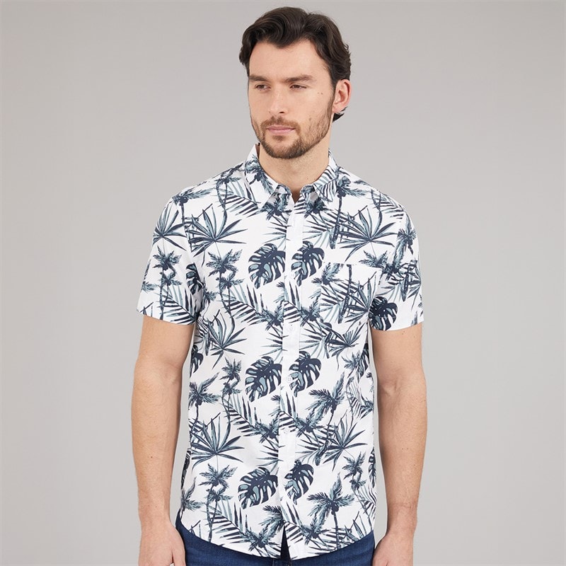 Kangaroo Poo Mens Hawaiian Shirt White