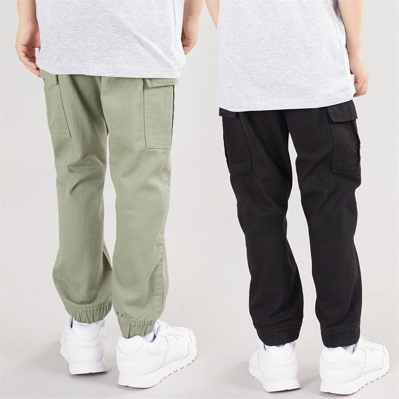 Kangaroo Poo Boys Cargo Trousers Khaki/Black - Image 2