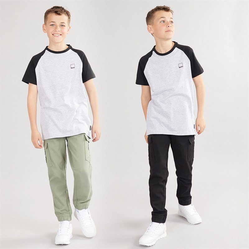 Kangaroo Poo Boys Cargo Trousers Khaki/Black - Image 3