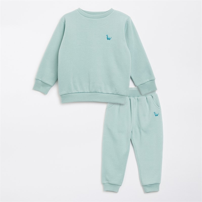 Kangaroo Poo Infant Boys Sweatshirt and Joggers Set Sage - Image 1