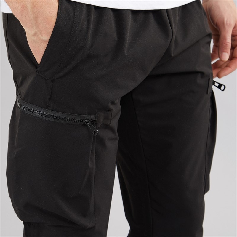 Kangaroo Poo Mens Open Hem Utility Trousers Black - Image 3