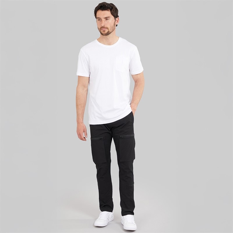 Kangaroo Poo Mens Open Hem Utility Trousers Black - Image 4