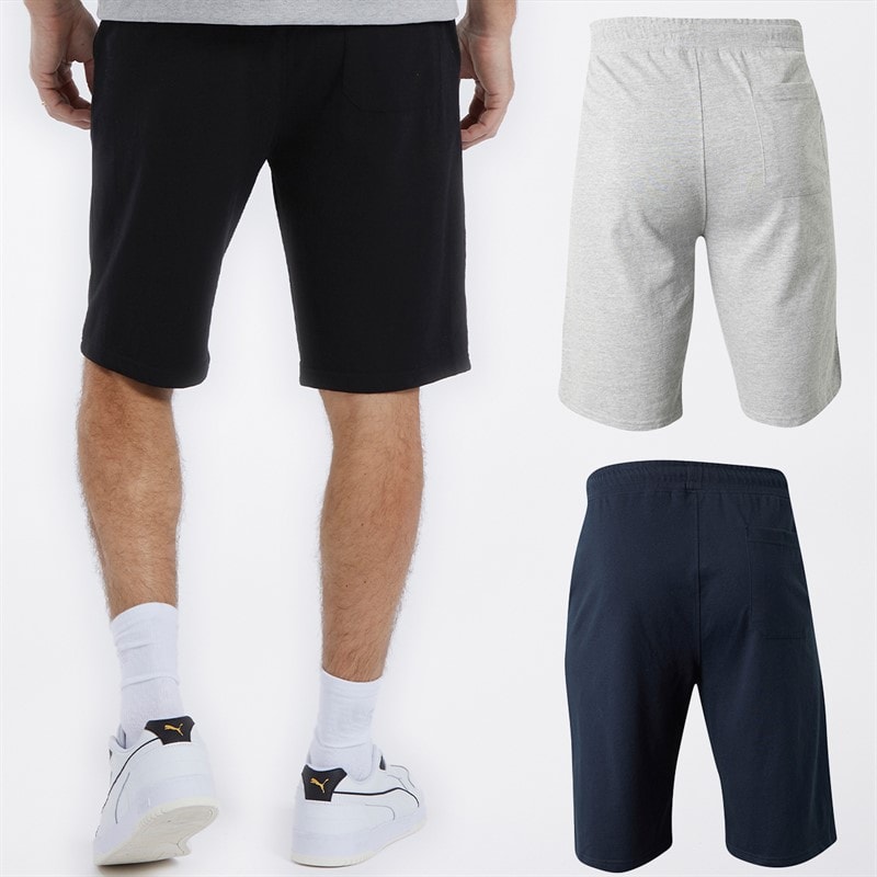 Kangaroo Poo Mens Jersey Three Pack Shorts Black/Navy/Grey Marl - Image 2