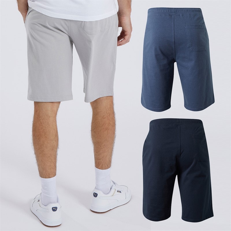 Kangaroo Poo Mens Three Pack Jersey Shorts Navy/Denim Blue/Ice Grey - Image 2