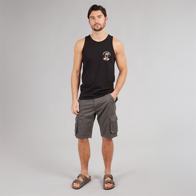 Kangaroo Poo Mens Printed Muscle Back Vest Black/White - Image 4