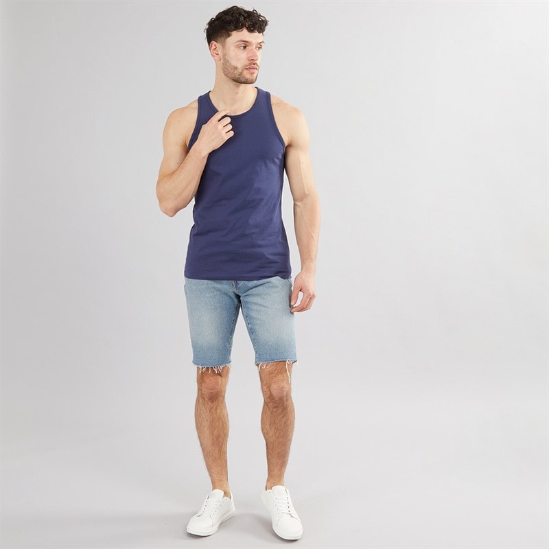 Kangaroo Poo Mens Muscle Back Vest Navy - Image 3
