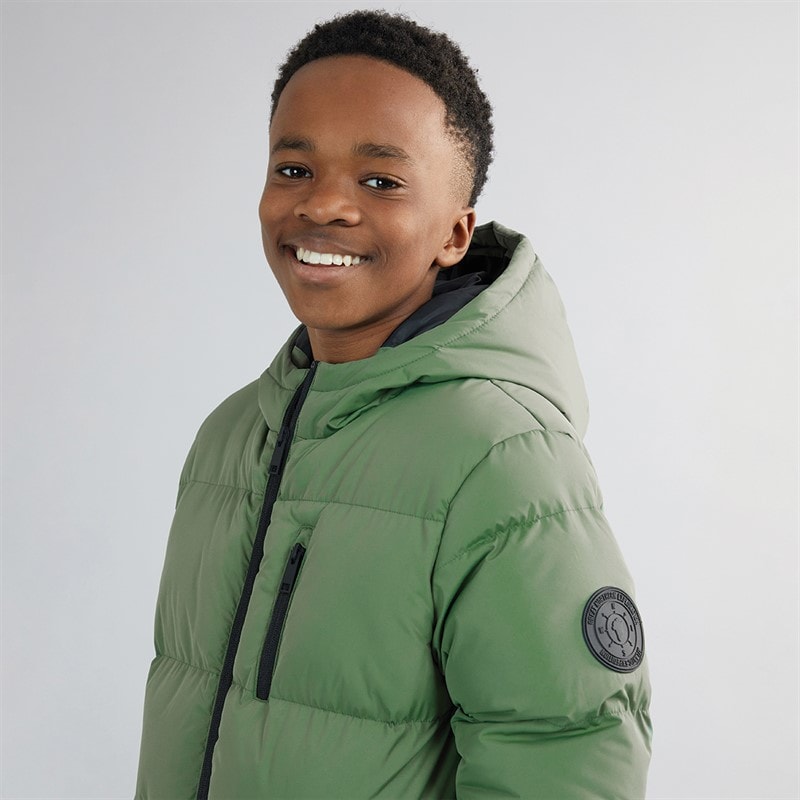 Kangaroo Poo Boys Padded Jacket Dark Sage Green - Image 3