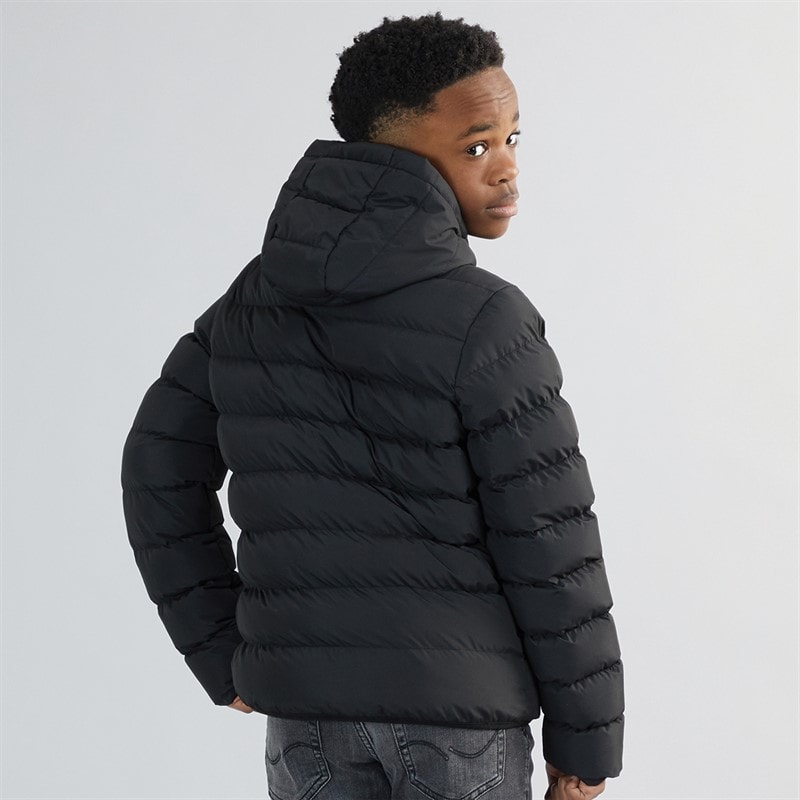 Kangaroo Poo Boys Hooded Puffer Jacket Black - Image 2