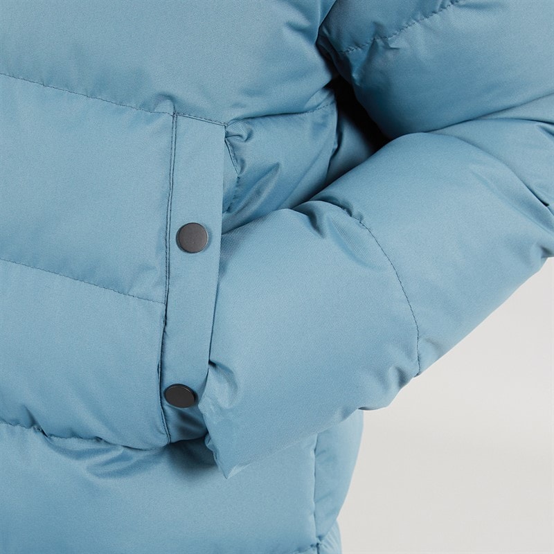 Kangaroo Poo Boys Longline Hooded Puffer Jacket Dark Teal - Image 3