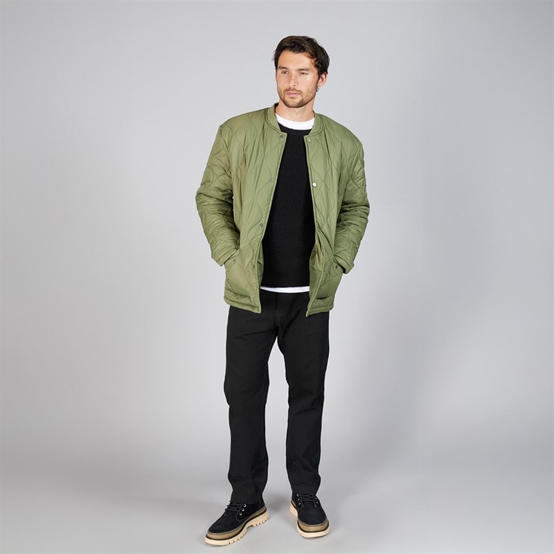 Kangaroo Poo Mens Quilt Padded Jacket Light Khaki - Image 3