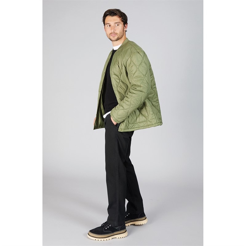 Kangaroo Poo Mens Quilt Padded Jacket Light Khaki - Image 4