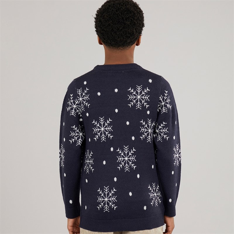 Kangaroo Poo Boys Christmas Jumper Navy - Image 2