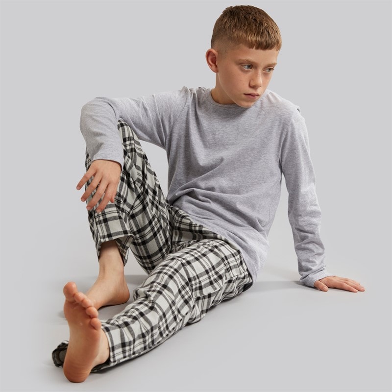 Kangaroo Poo Boys Two Pack Woven Check Pants Navy/Grey - Image 4