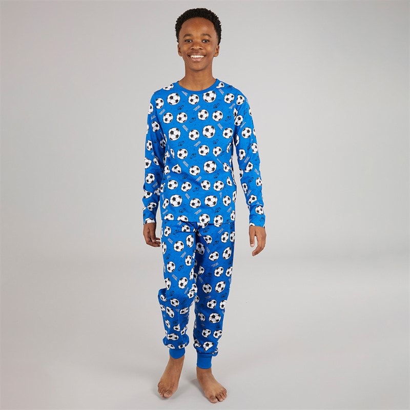 Kangaroo Poo Boys Football Pyjama Set Blue - Image 3