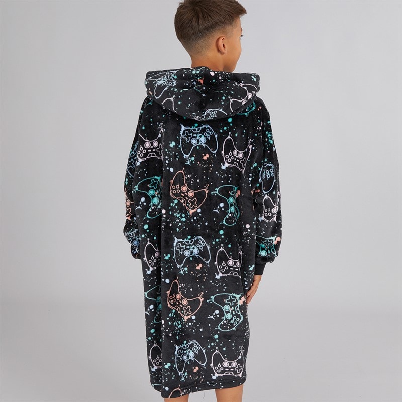 Kangaroo Poo Boys Gamersleep Blanket Hoodie Black - Image 2