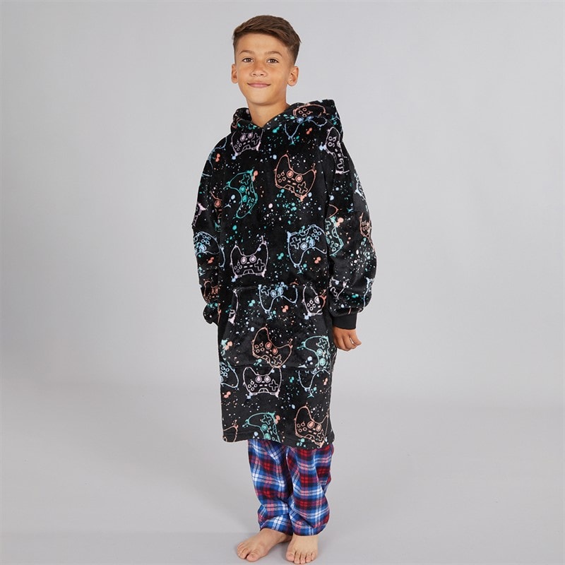 Kangaroo Poo Boys Gamersleep Blanket Hoodie Black - Image 3