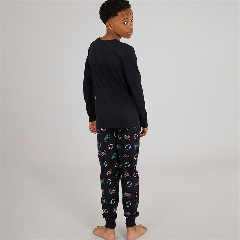 Kangaroo Poo Boys Gamer Never Sleeps Pyjama Set Black - Image 2