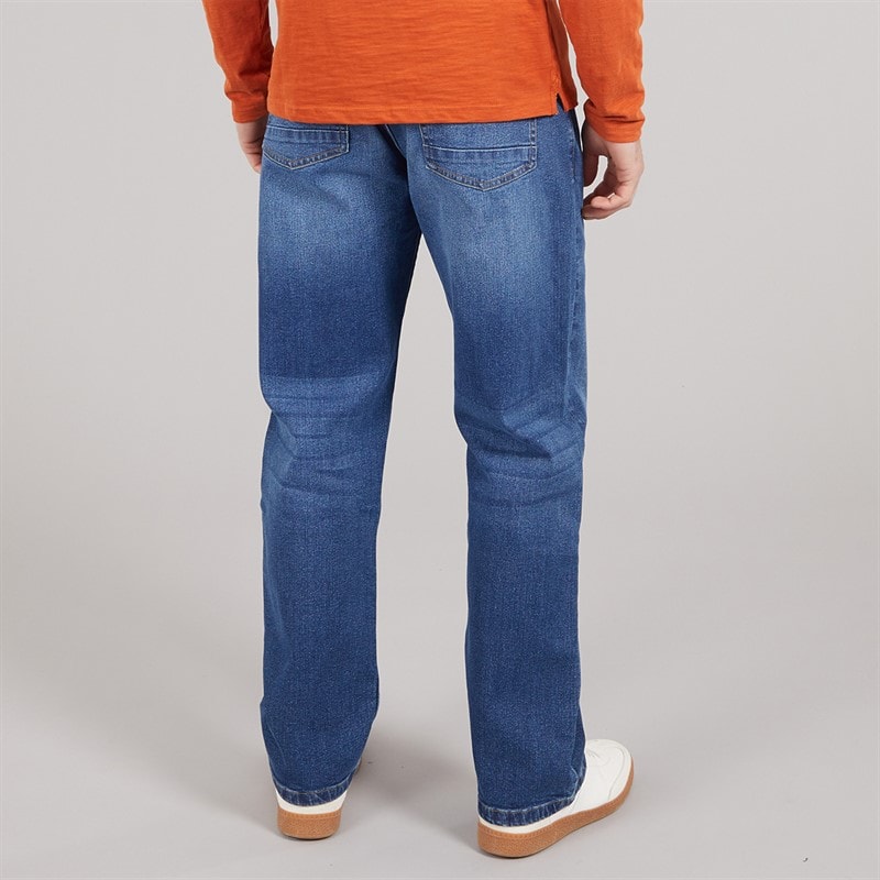 Kangaroo Poo Mens Loose Fit Jeans Mid Wash - Image 2