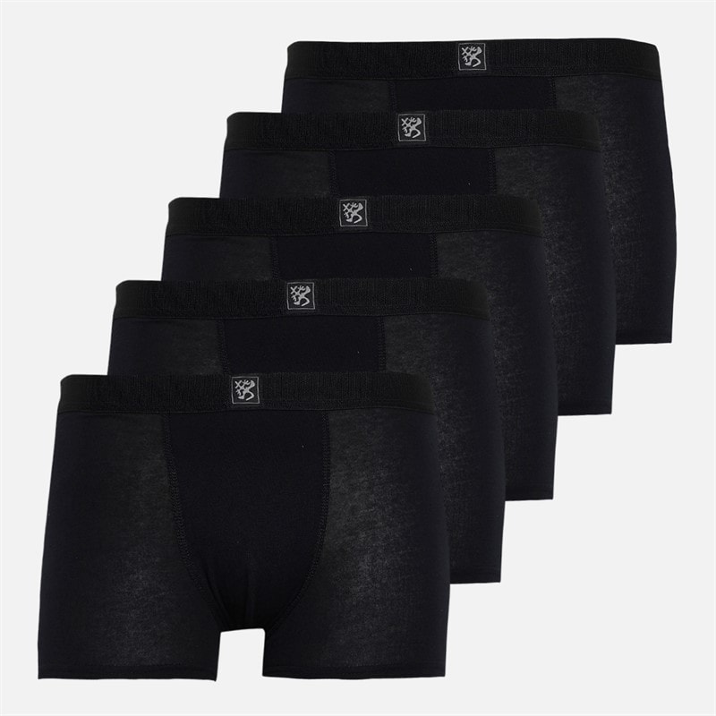 Kangaroo Poo Boys Five Pack Boxers Black