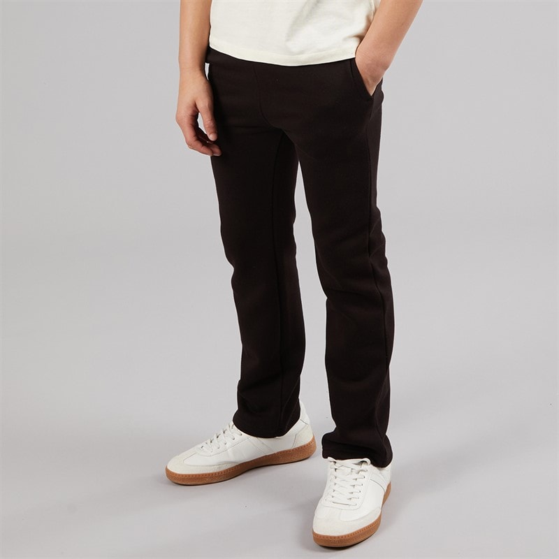 Kangaroo Poo Boys Open Hem Joggers Black - Image 1