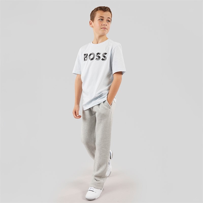 Kangaroo Poo Boys Open Hem Joggers Grey Marl - Image 3
