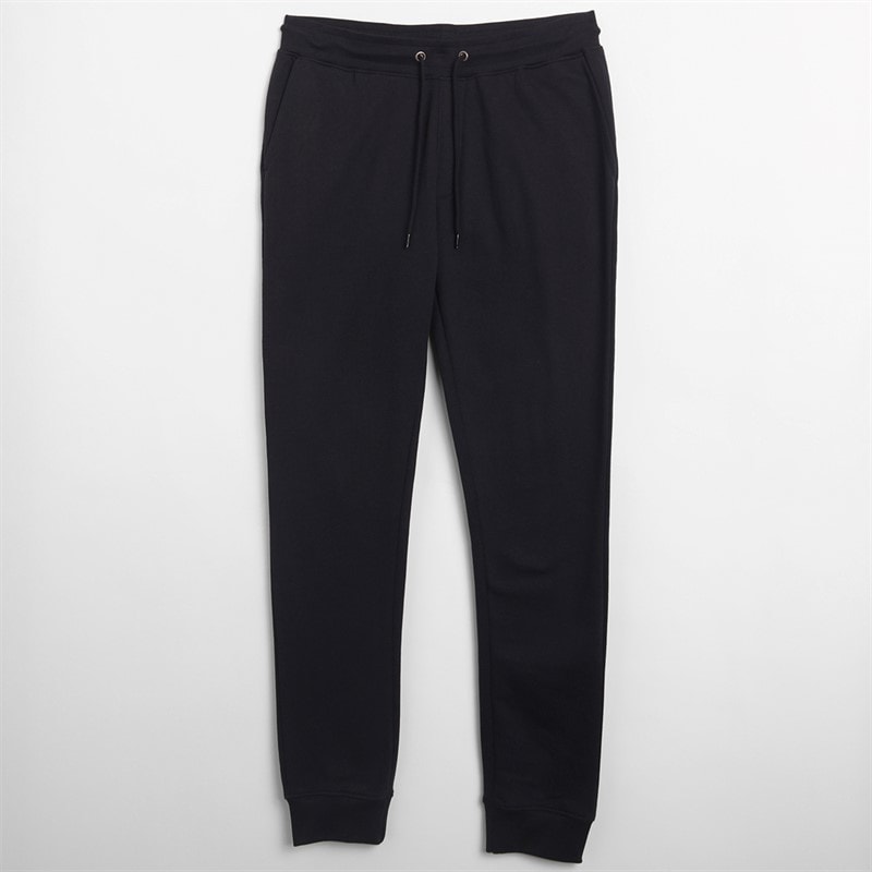 Kangaroo Poo Mens Three Pack Regular Fit Cuffed Fleece Joggers Black/Grey Marl/Navy - Image 3