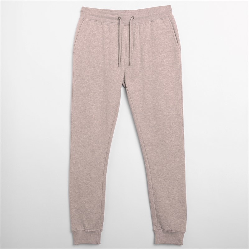 Kangaroo Poo Mens Three Pack Regular Fit Cuffed Fleece Joggers Black/Grey Marl/Navy - Image 4