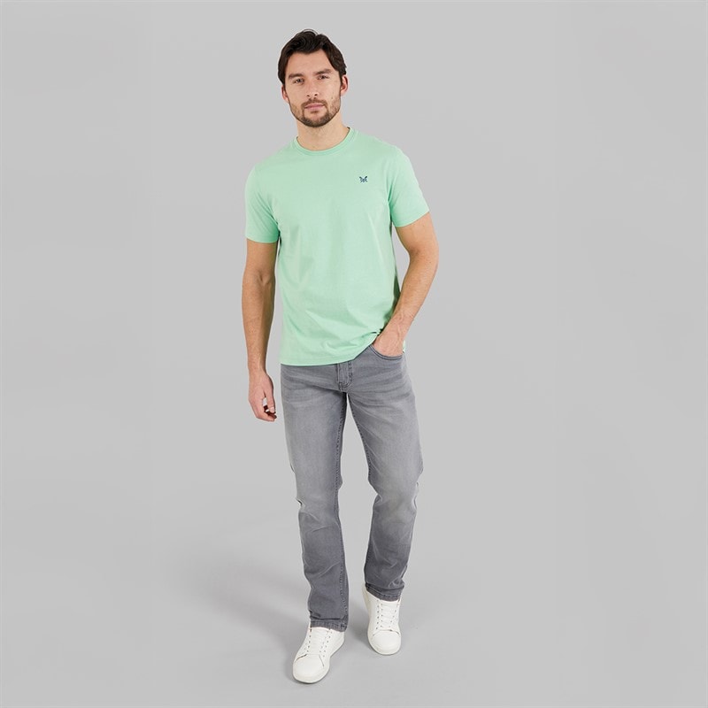 Kangaroo Poo Mens Stretch Straight Fit Jeans Light Grey - Image 4