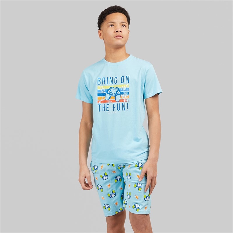 Kangaroo Poo Boys T-Shirt And Shorts Pyjama Set Multi