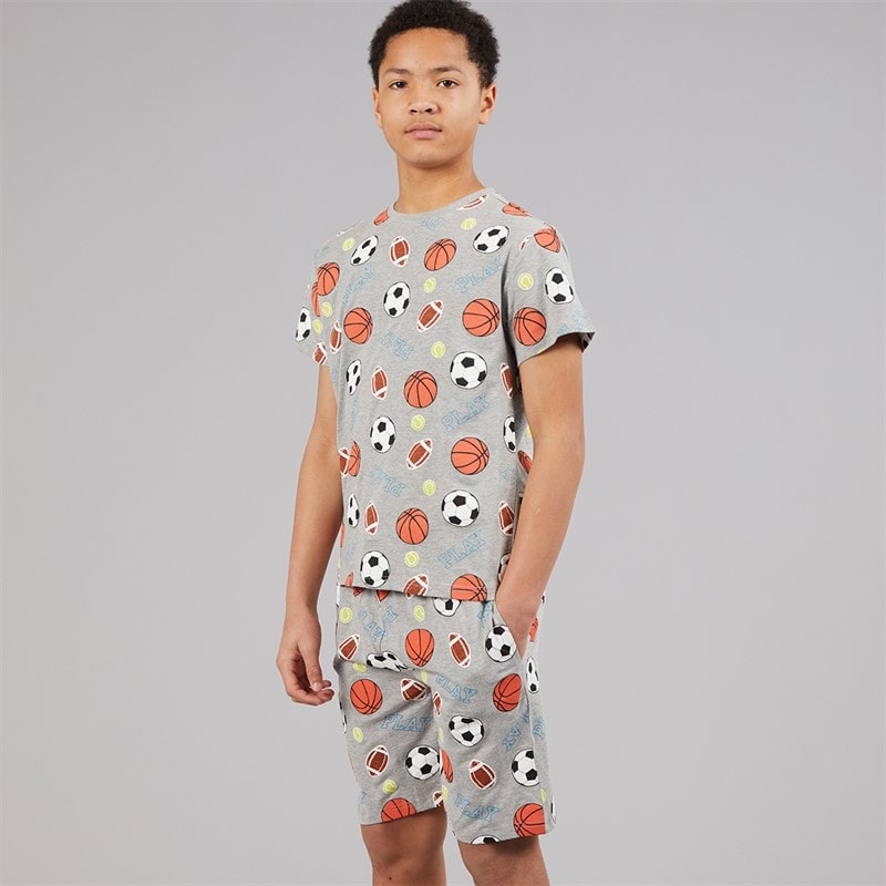 Kangaroo Poo Boys T-Shirt And Shorts PJ Set Multi