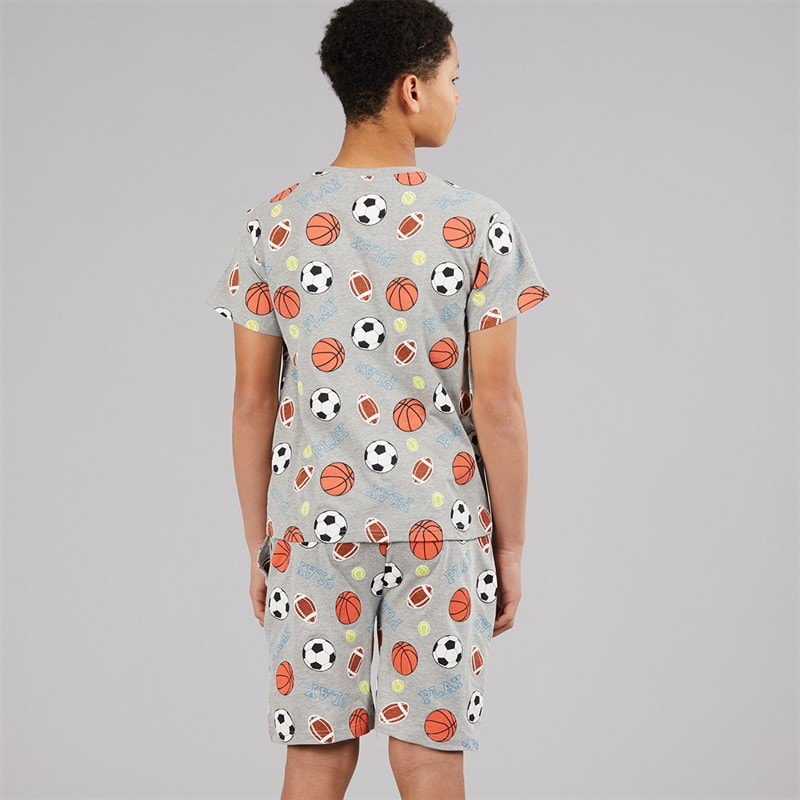 Kangaroo Poo Boys T-Shirt And Shorts PJ Set Multi - Image 2