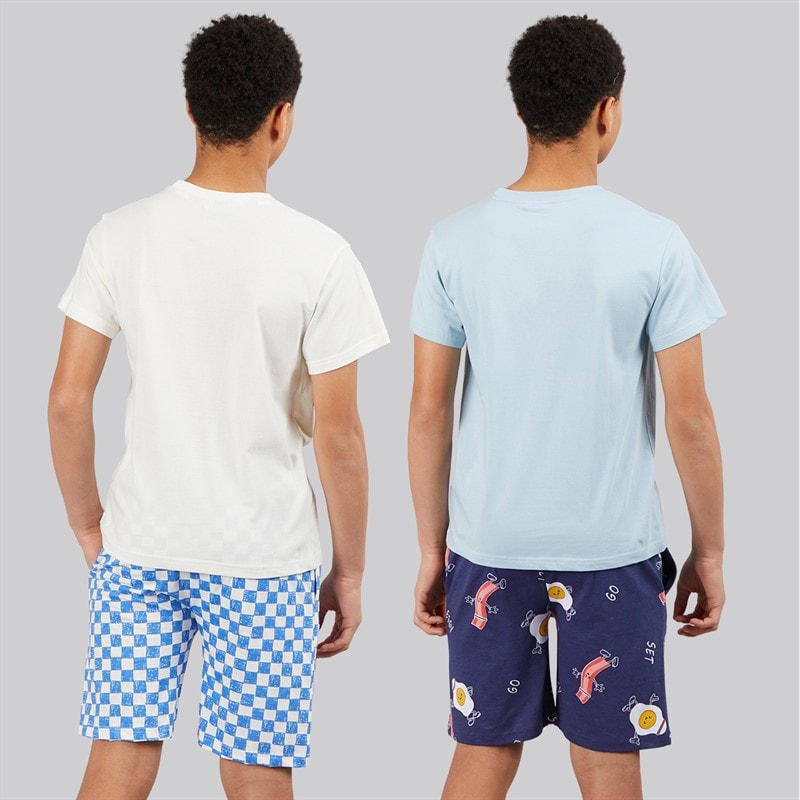 Kangaroo Poo Boys Two Pack T-Shirts And Shorts PJ Set Multi - Image 2