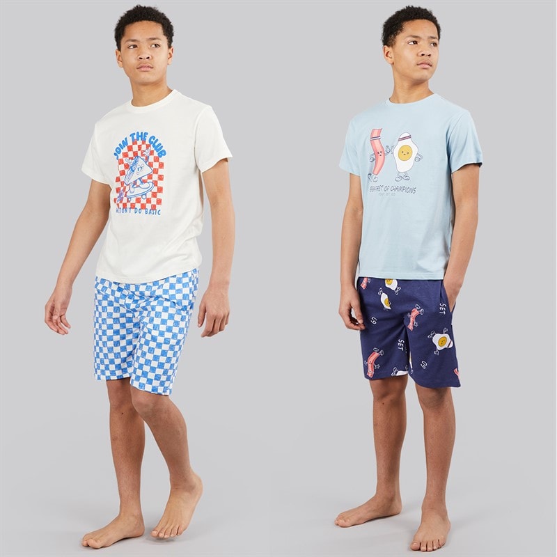 Kangaroo Poo Boys Two Pack T-Shirts And Shorts PJ Set Multi - Image 3