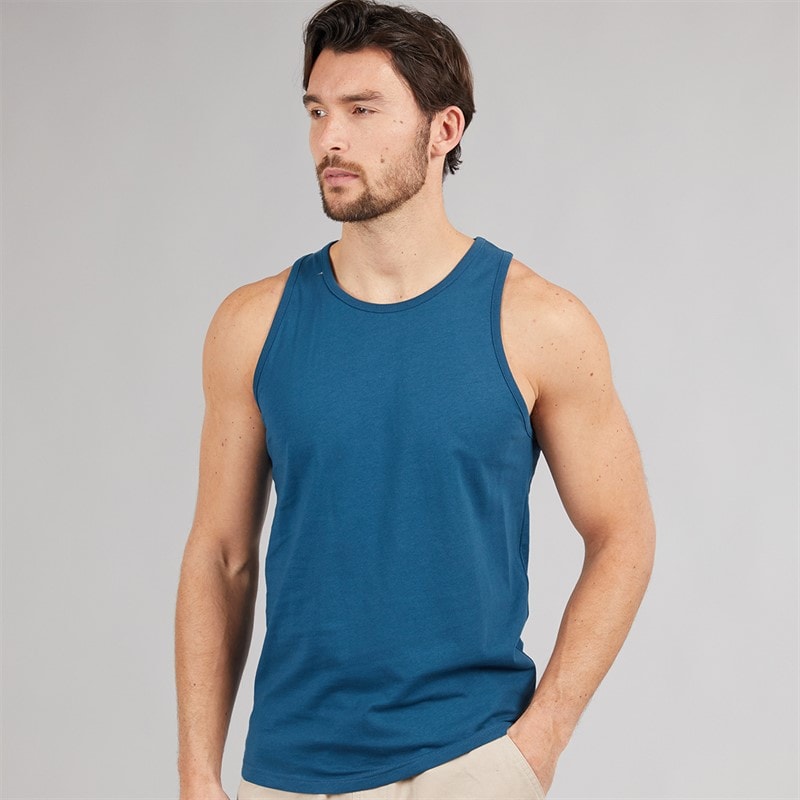 Kangaroo Poo Mens Muscle Back Vest Petrol Navy - Image 1