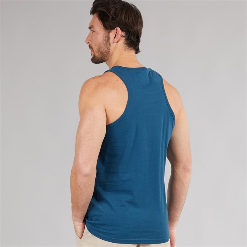 Kangaroo Poo Mens Muscle Back Vest Petrol Navy - Image 2