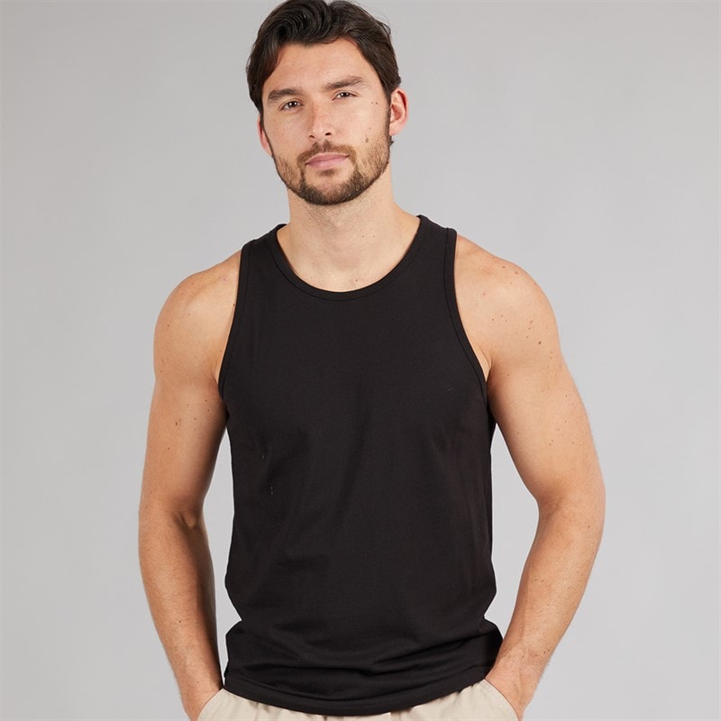 Kangaroo Poo Mens Muscle Back Vest Black - Image 1