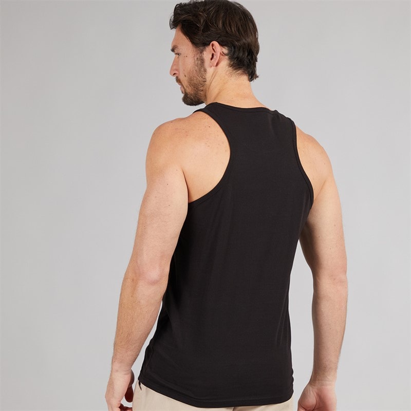 Kangaroo Poo Mens Muscle Back Vest Black - Image 2