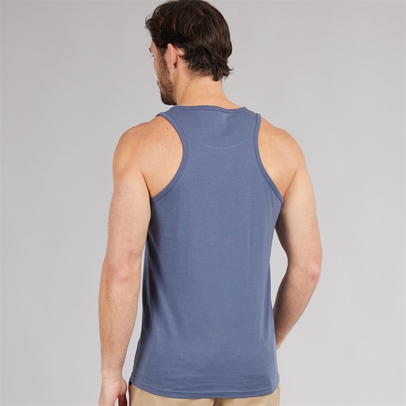 Kangaroo Poo Mens Muscle Back Vest Denim Blue - Image 2