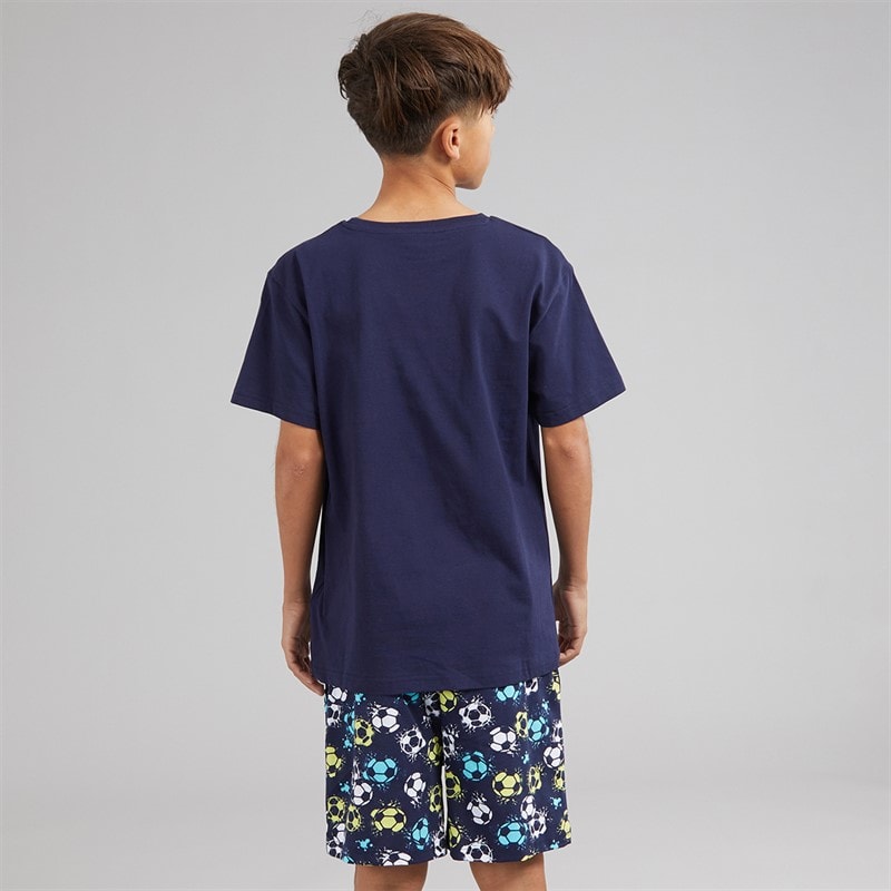 Kangaroo Poo Boys T-Shirt And Shorts PJ Set Blue - Image 2