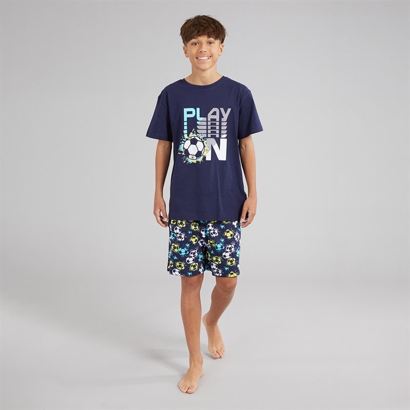 Kangaroo Poo Boys T-Shirt And Shorts PJ Set Blue - Image 3