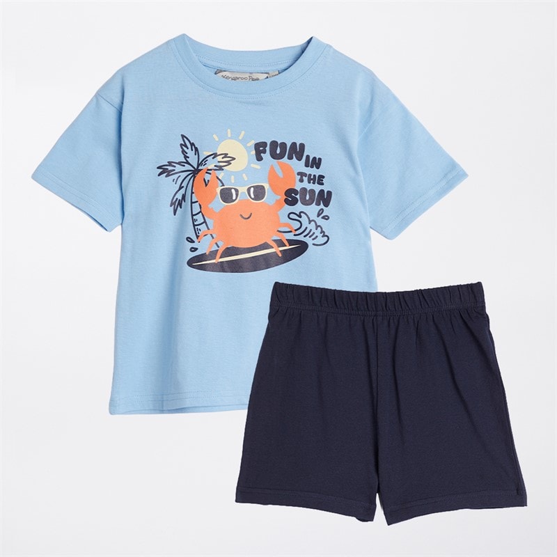 Kangaroo Poo Boys Three Pack T-Shirts And Shorts Sets Multi - Image 2