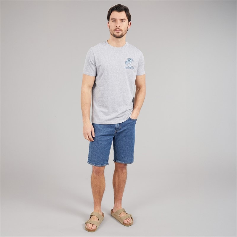 Kangaroo Poo Mens South Shore T-Shirt Grey Marl - Image 4