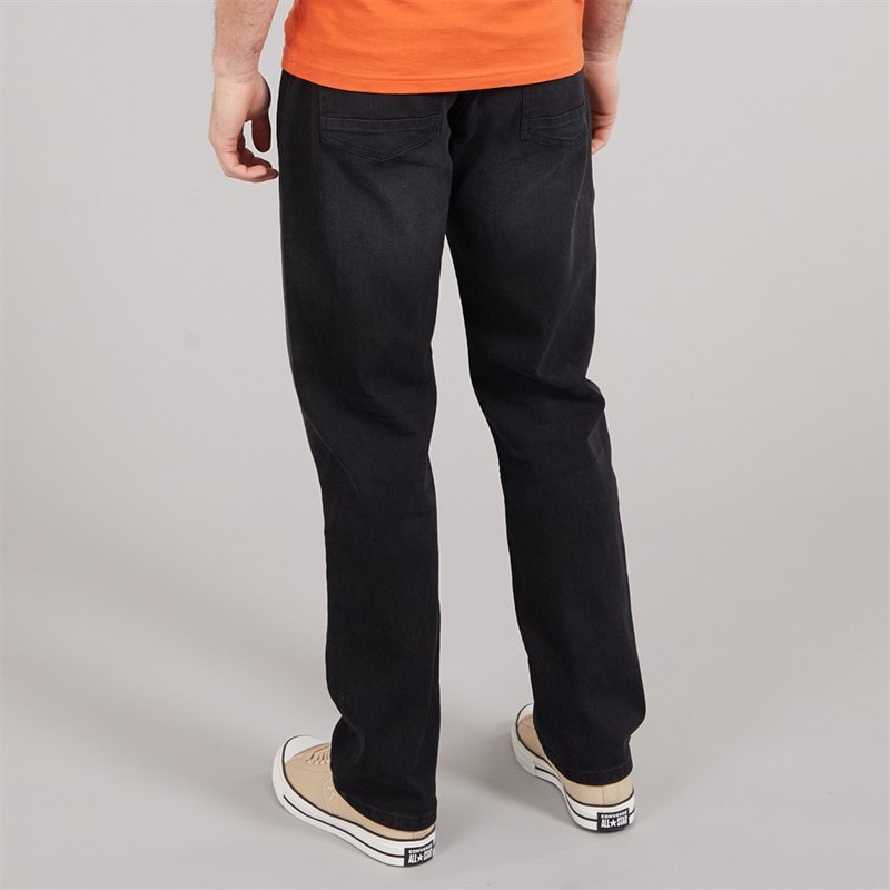 Kangaroo Poo Mens Loose Fit Jeans Black - Image 2