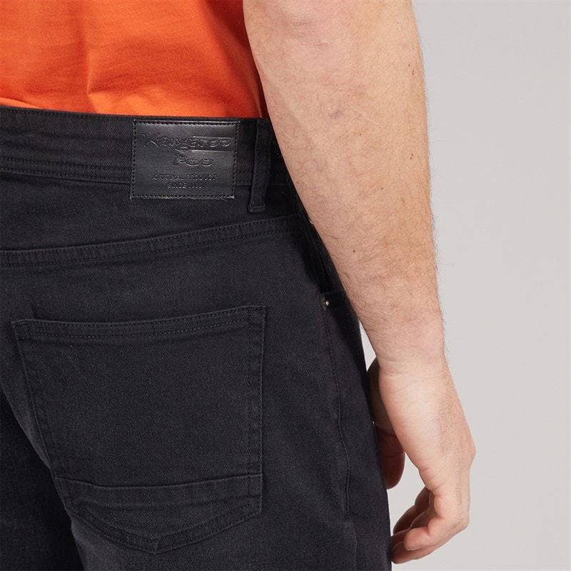 Kangaroo Poo Mens Loose Fit Jeans Black - Image 3